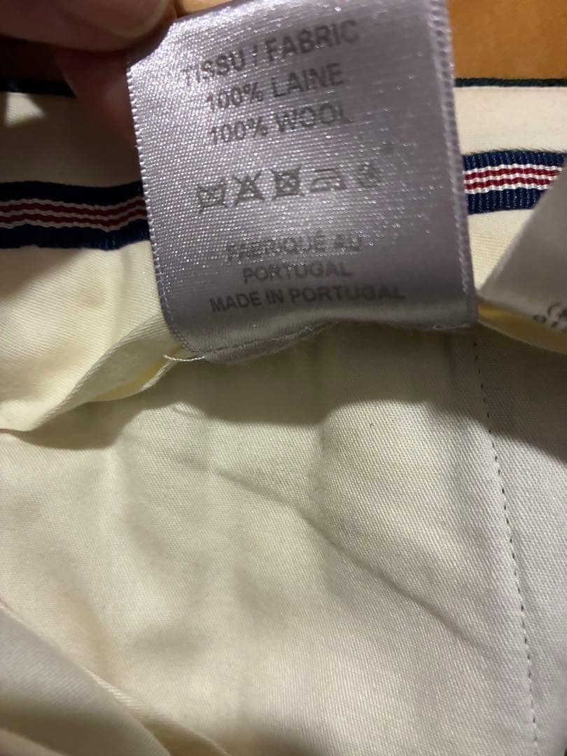 ベルナールザンス　チェック柄スラックス ダークグリーン/ネイビー