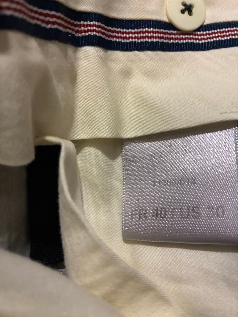 ベルナールザンス　チェック柄スラックス ダークグリーン/ネイビー