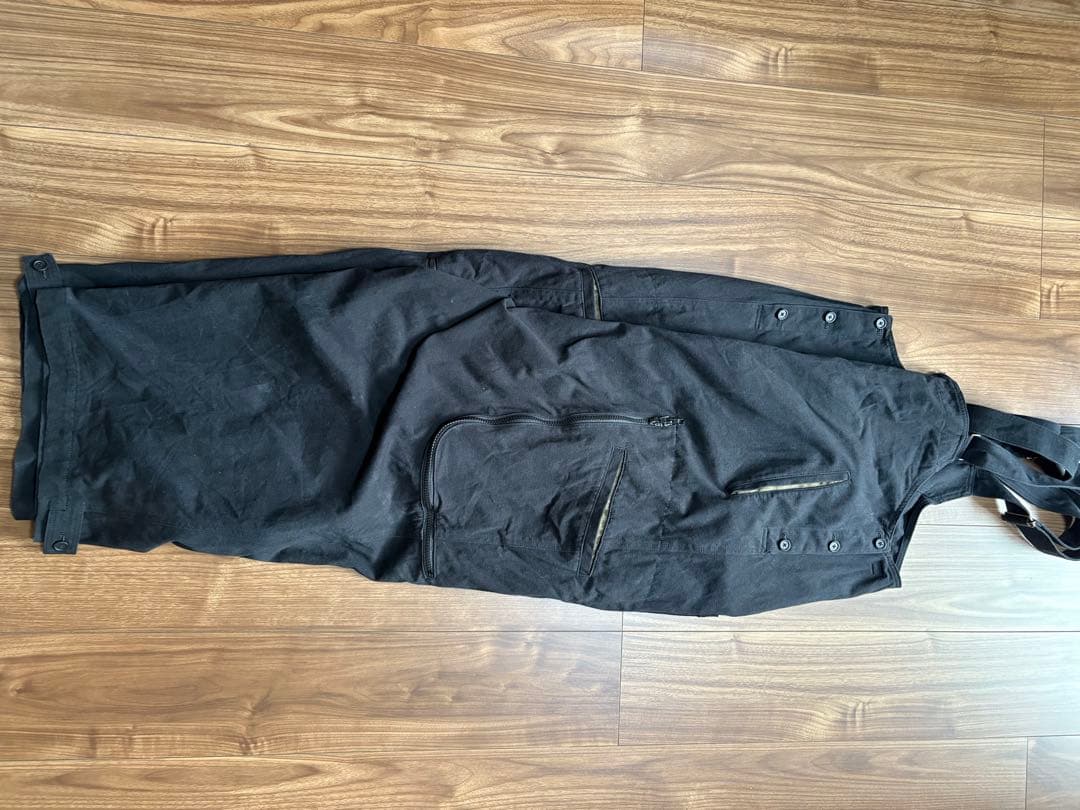 S'YTE コットン/ヘンプ ツイル オーバーオール ブラック　ヨウジヤマモト