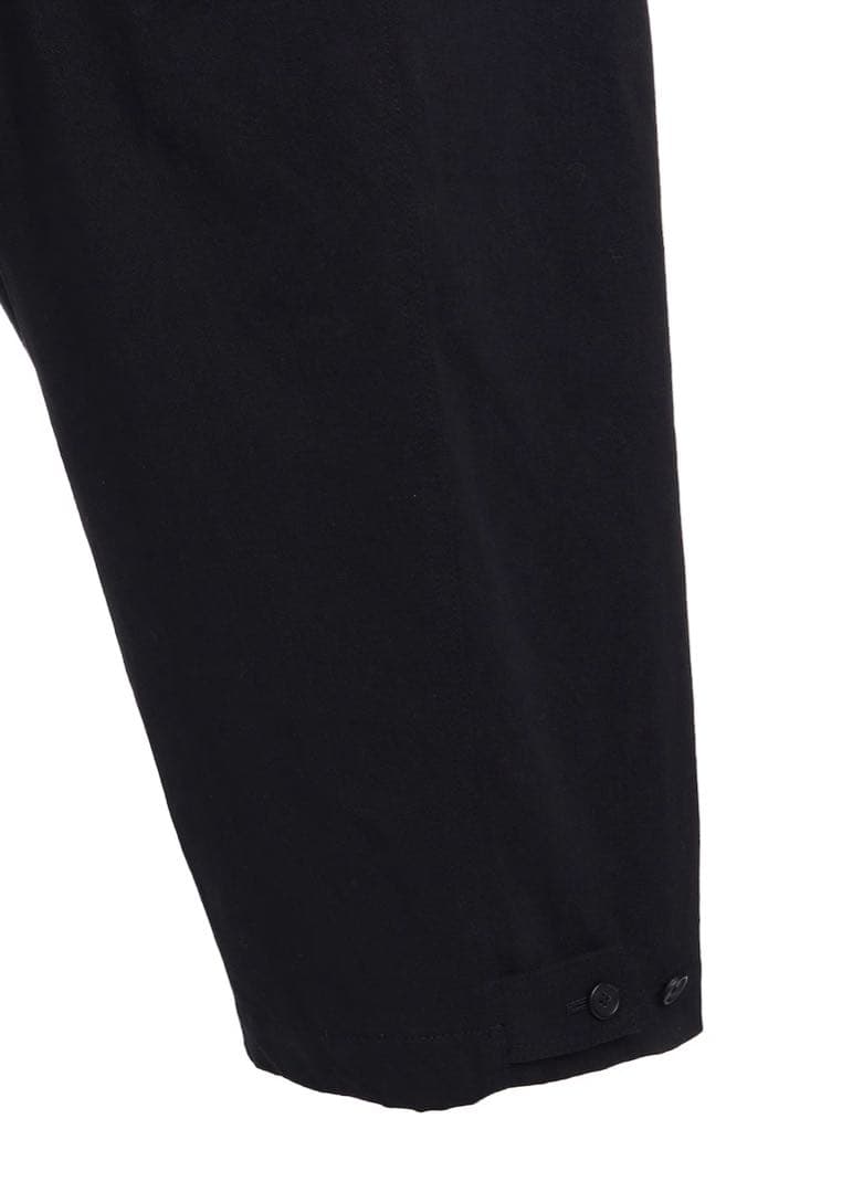 S'YTE コットン/ヘンプ ツイル オーバーオール ブラック　ヨウジヤマモト