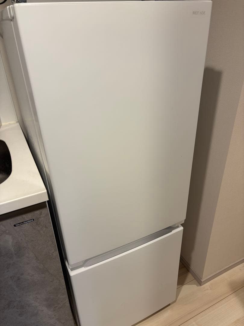 RELAGE 冷蔵庫 2ドア ホワイト　3点セット
