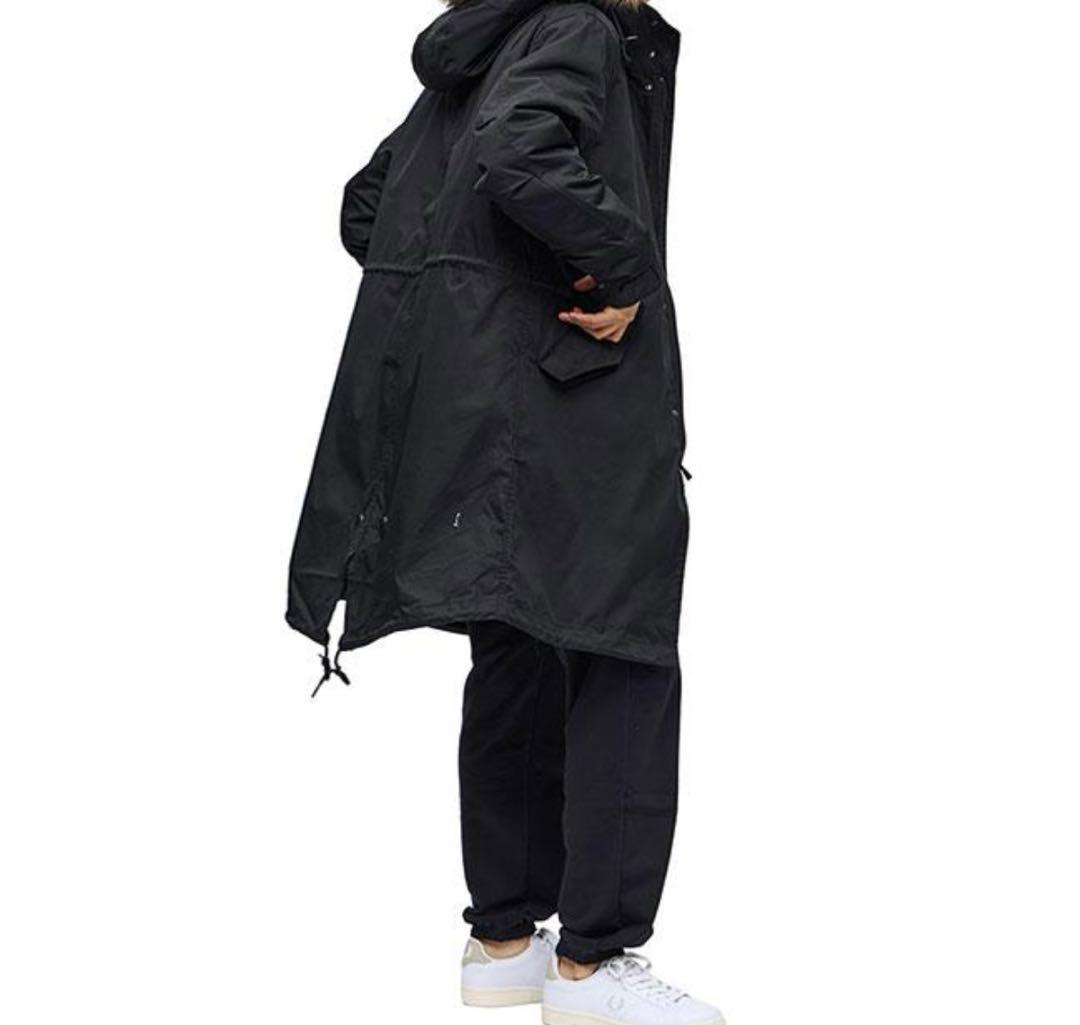 ブラック フード付き モッズコート