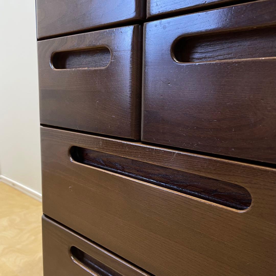 マルヨシ民芸家具 4段 6杯 チェスト 引き出し 電話台 キャビネット 収納