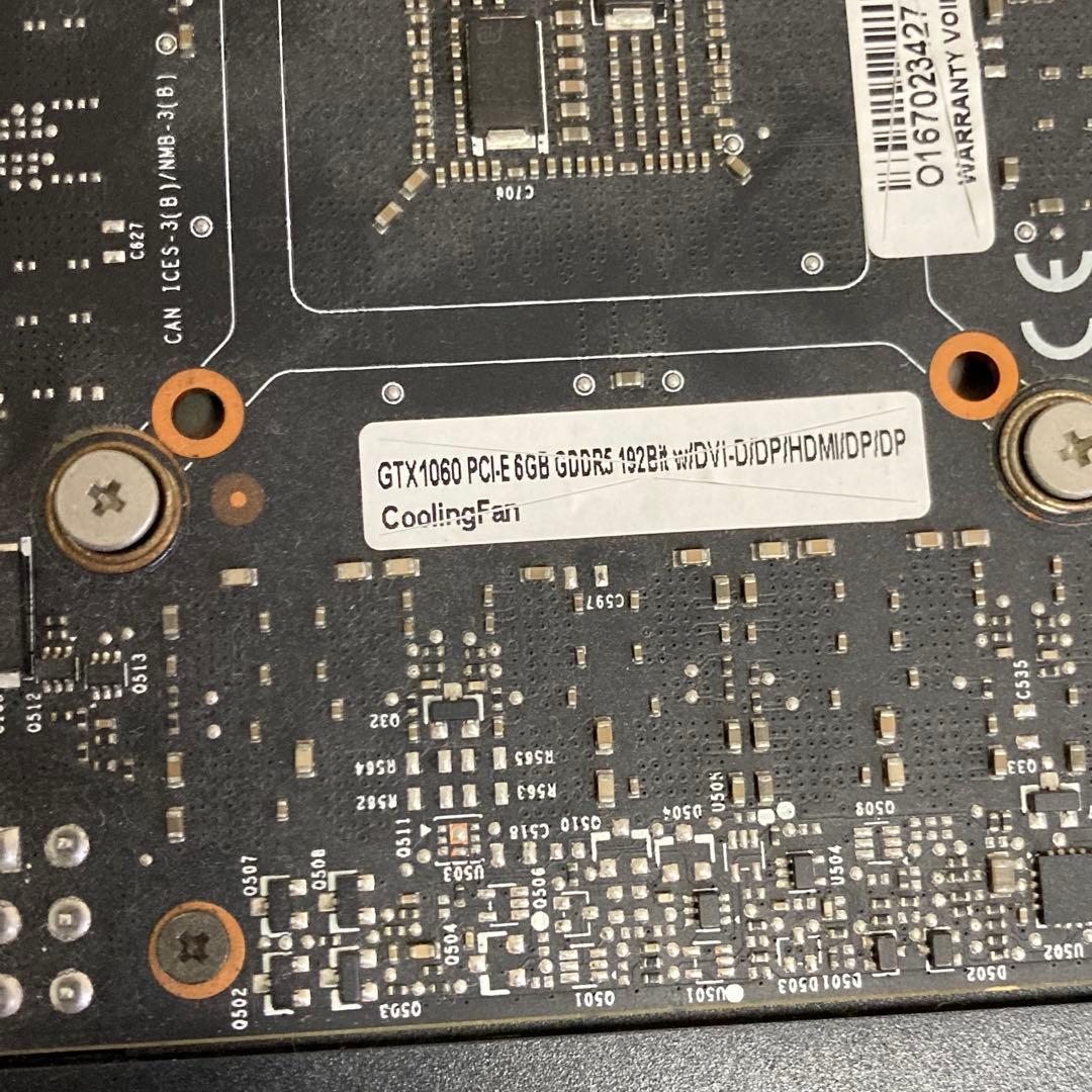 NVIDIA GTX1060 6GB グラフィックボード