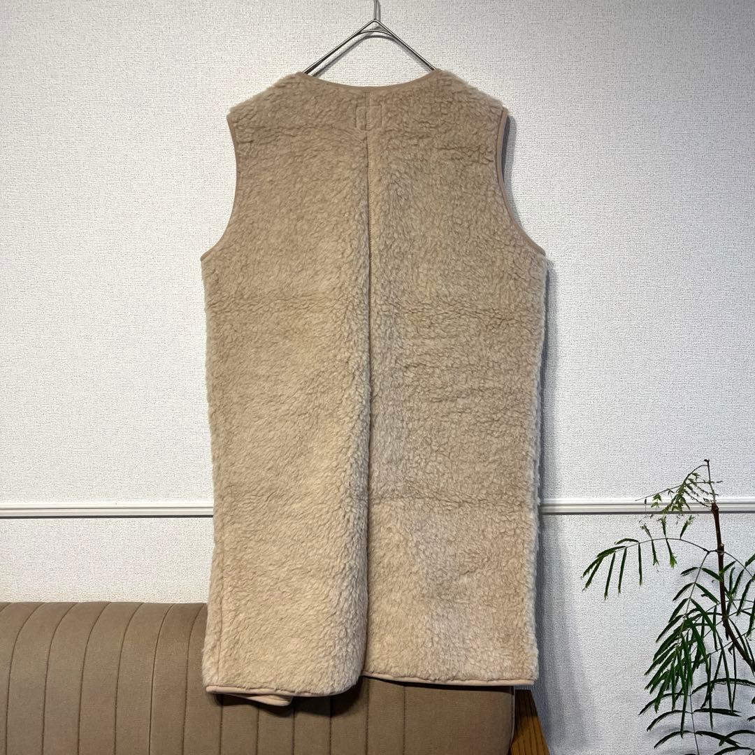 【新品タグ付き】ポーランド製 コールドブレイカー ボアロングベスト 羊毛 ウール