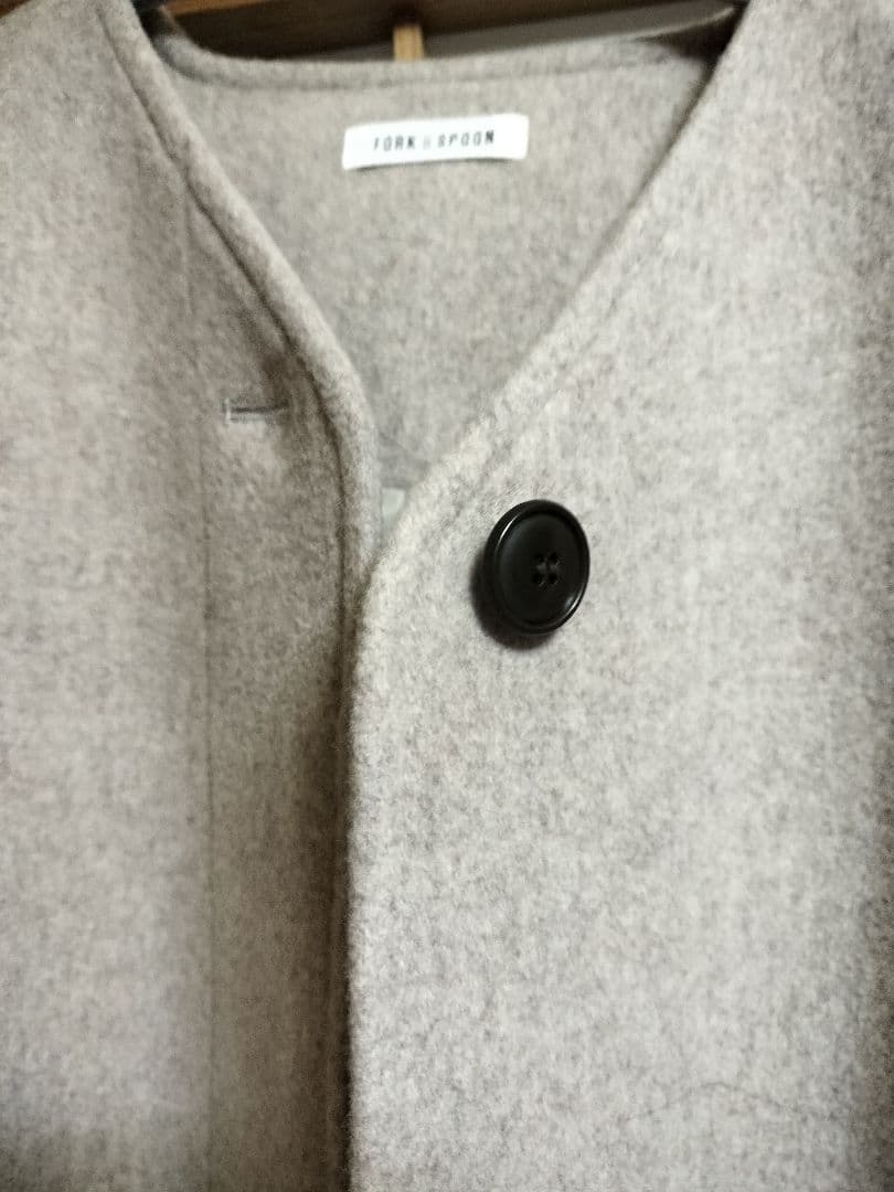 FORK&SPOON　ウールノーカラーコート