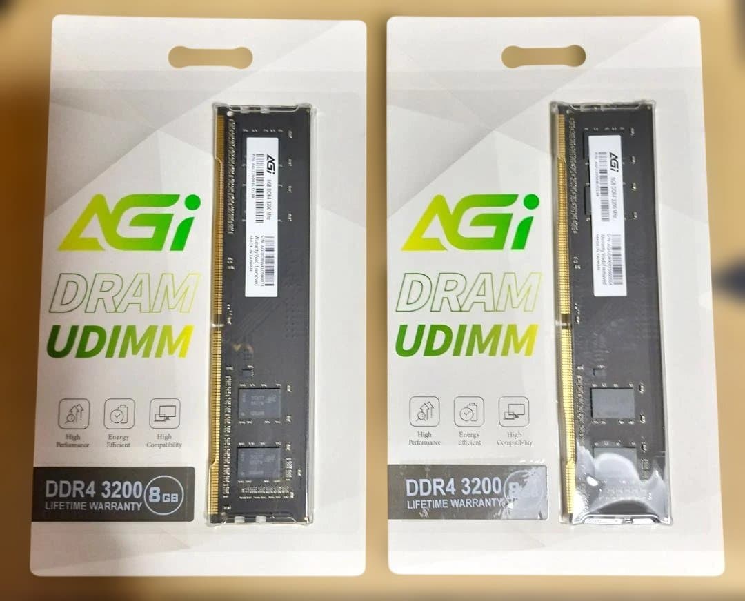 メモリー AGI DDR4-3200MHz (PC4-25600) 8GBx2 UDIMM