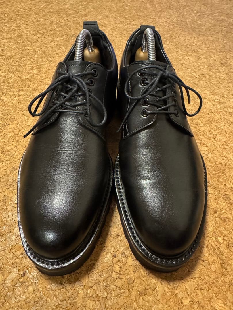 【限定】WH BEKKU HOMME Zソール プレーントゥ　オールブラック