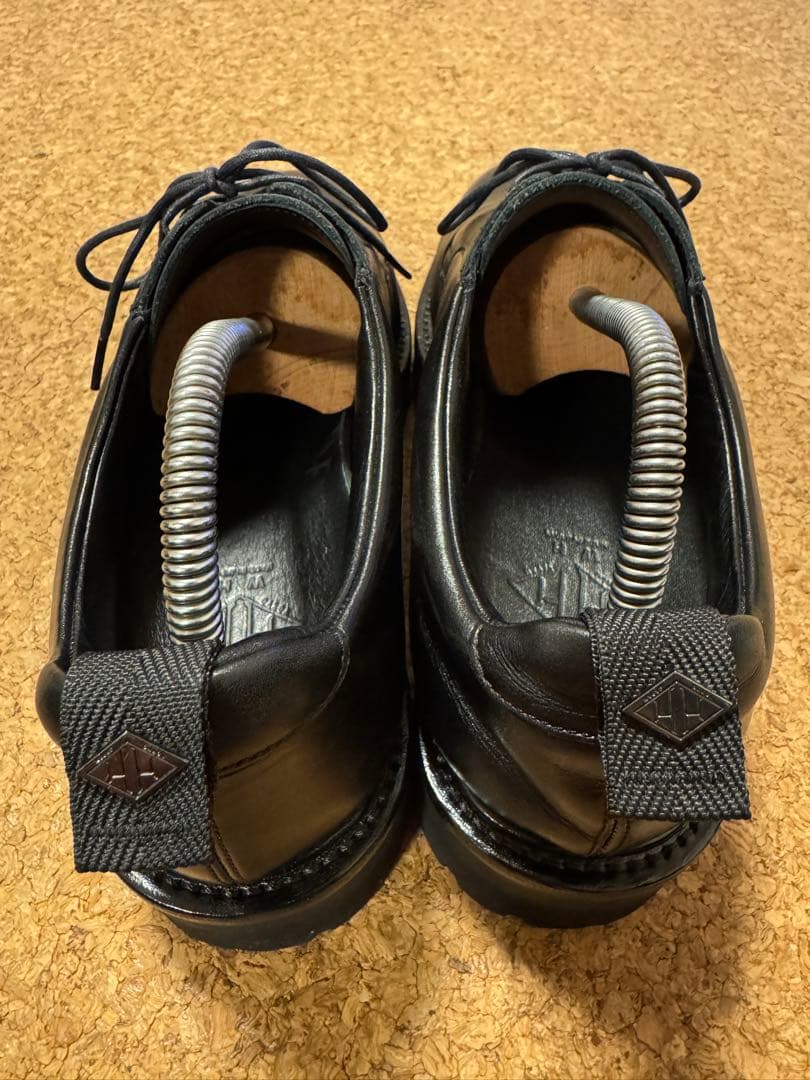 【限定】WH BEKKU HOMME Zソール プレーントゥ　オールブラック