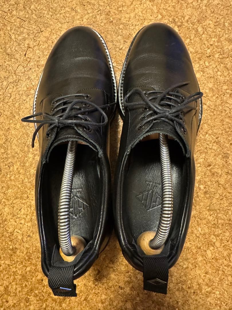 【限定】WH BEKKU HOMME Zソール プレーントゥ　オールブラック