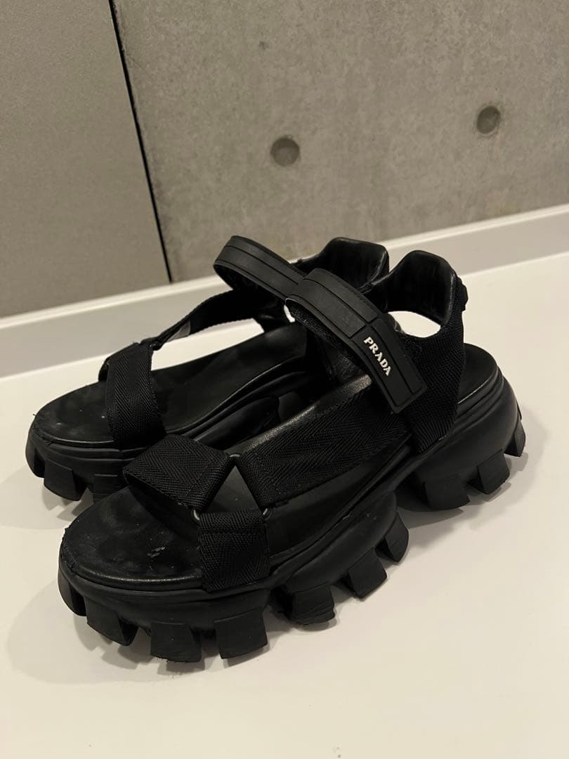 PRADA スポーティナイロンテープ サンダル（ブラック）39.5