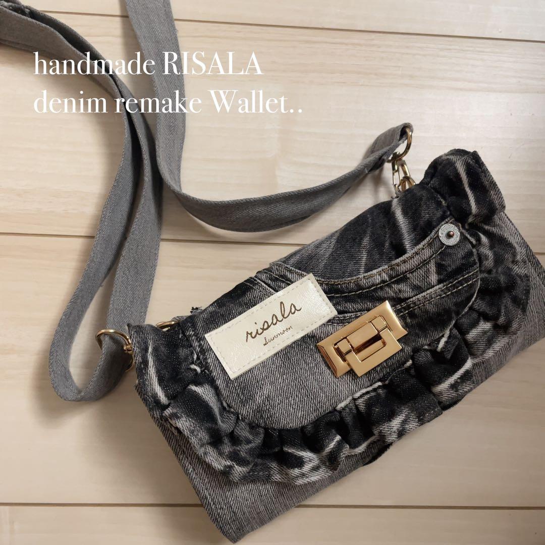 デニム リメイク フリル ウォレット ショルダー
