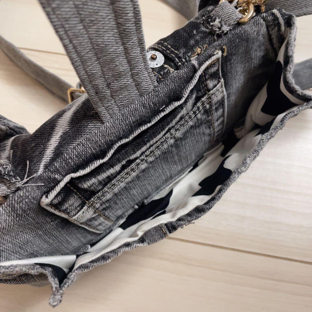 デニム リメイク フリル ウォレット ショルダー