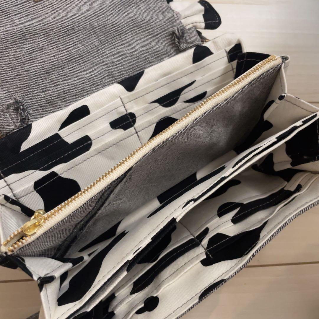 デニム リメイク フリル ウォレット ショルダー