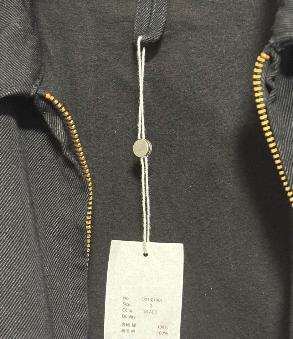 COMOLI ブラックデニムジップショートジャケット 2 26SS