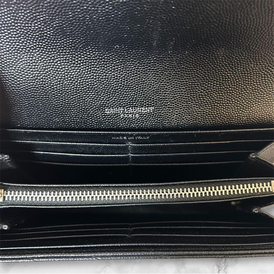 YSL イヴ・サンローラン　ブラック 長財布