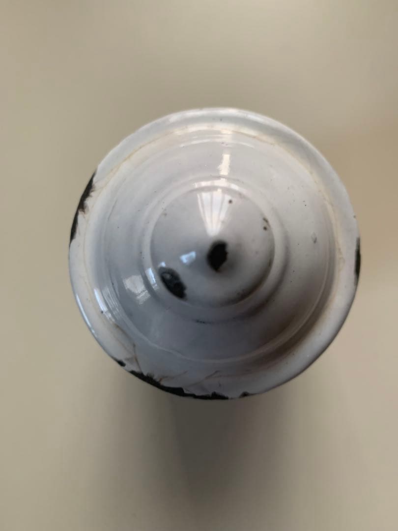 フランスアンティーク　小さなぽってり可愛いホーローのキャニスター2個セット！