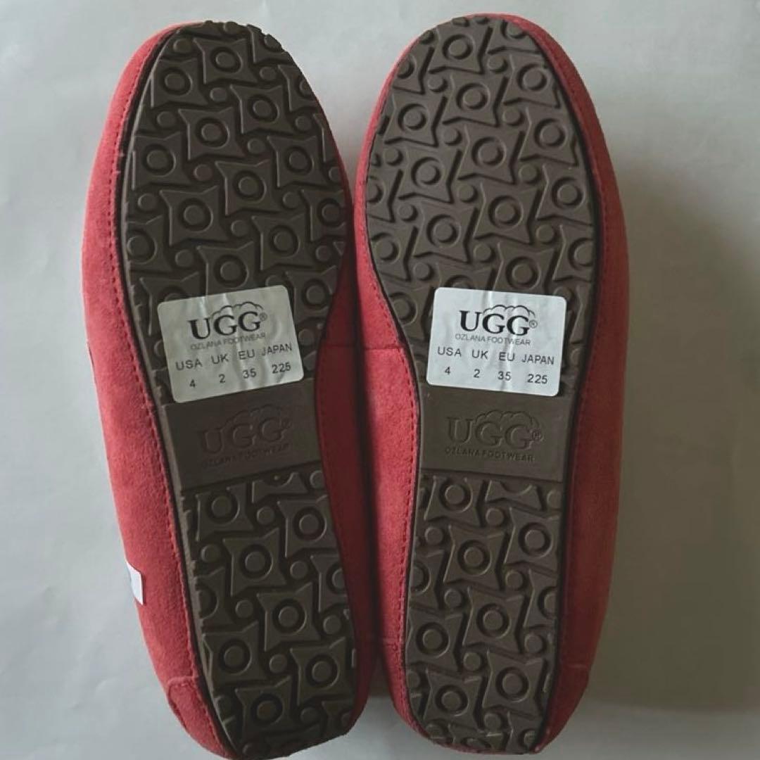 #靴　新品　レディース　UGG 赤 シューズ　ローファー　shoes モカシン