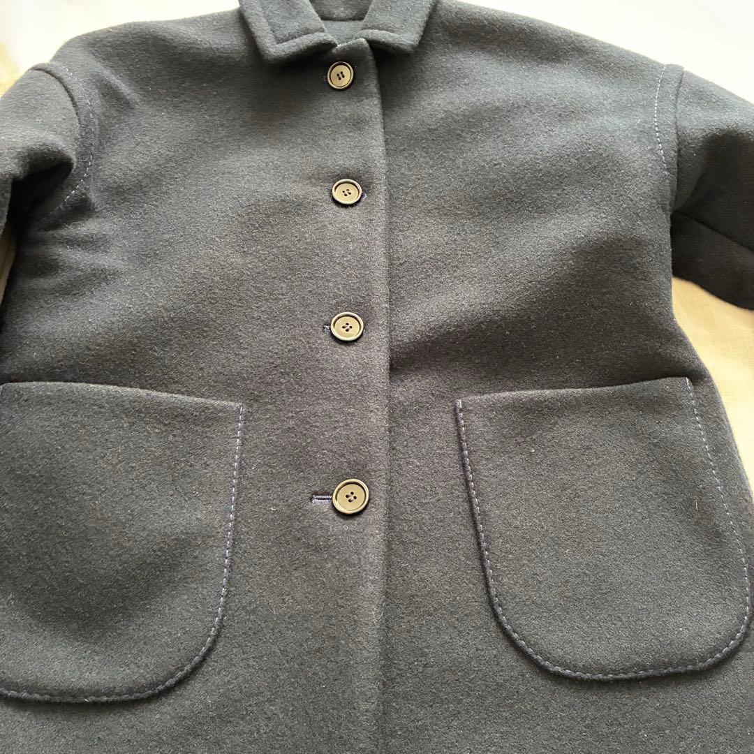 ホームスパン homspun コート ウールメルトンコート