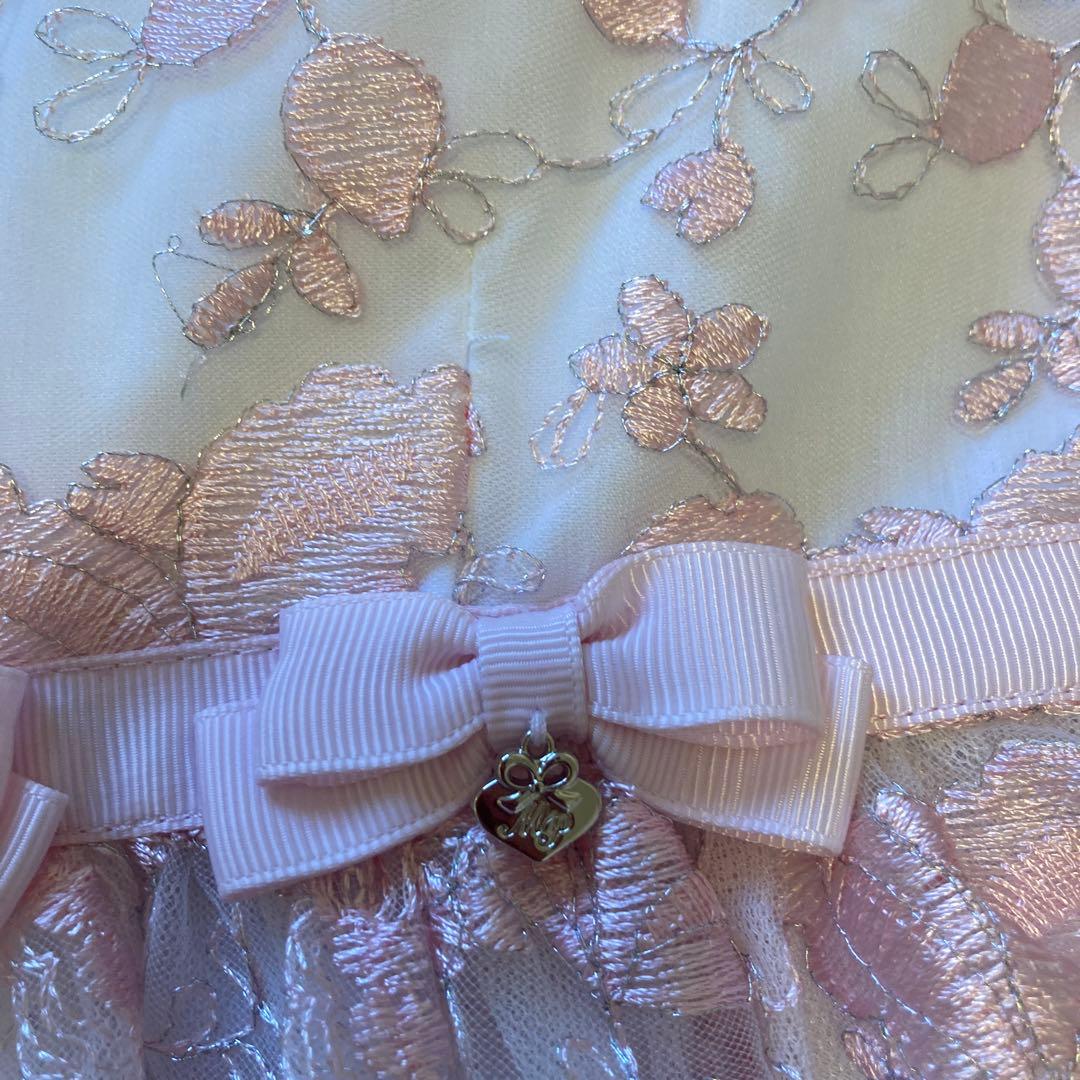 【お値下げ】メゾピアノ　花柄刺繍ドレス 100cm