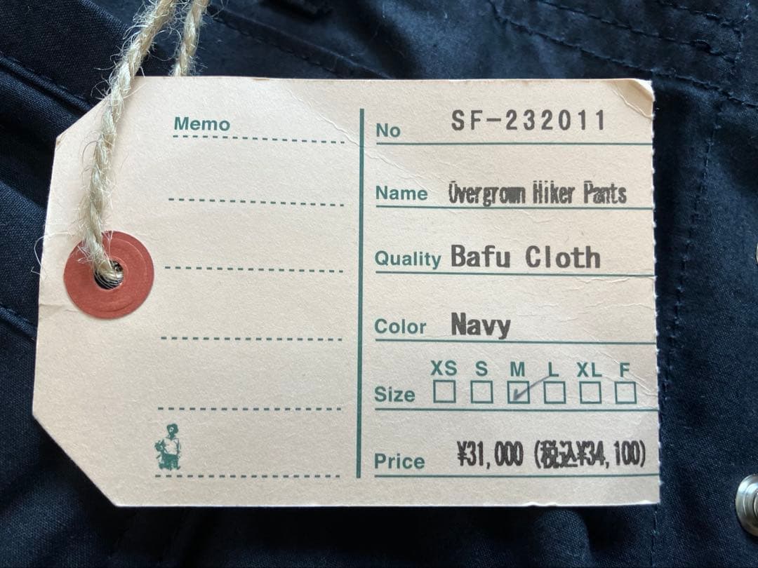 パンツ SASSAFRAS Overgrown Hiker Pants Navy M