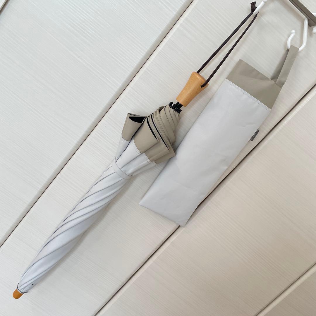 サンバリア100 折りたたみ日傘　２段折 コンビ ホワイト