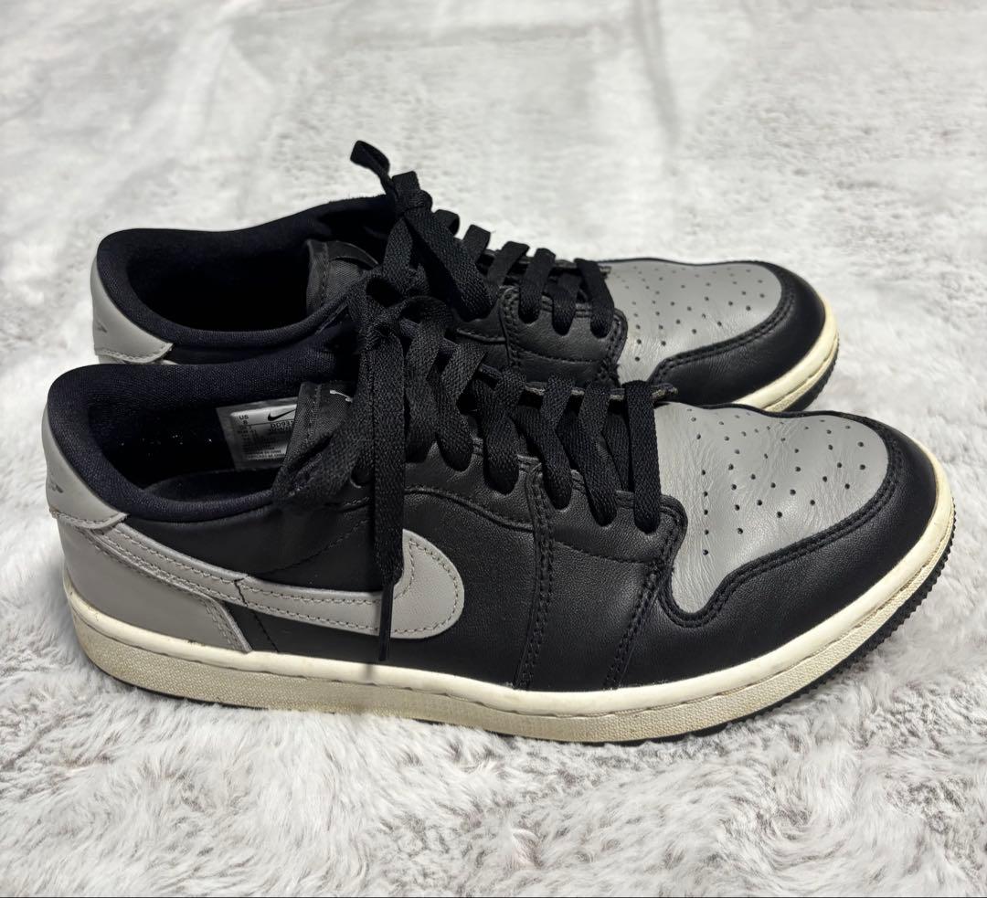 NIKEエアジョーダン1 ロー ゴルフシューズ BLACK/GREY 26㎝