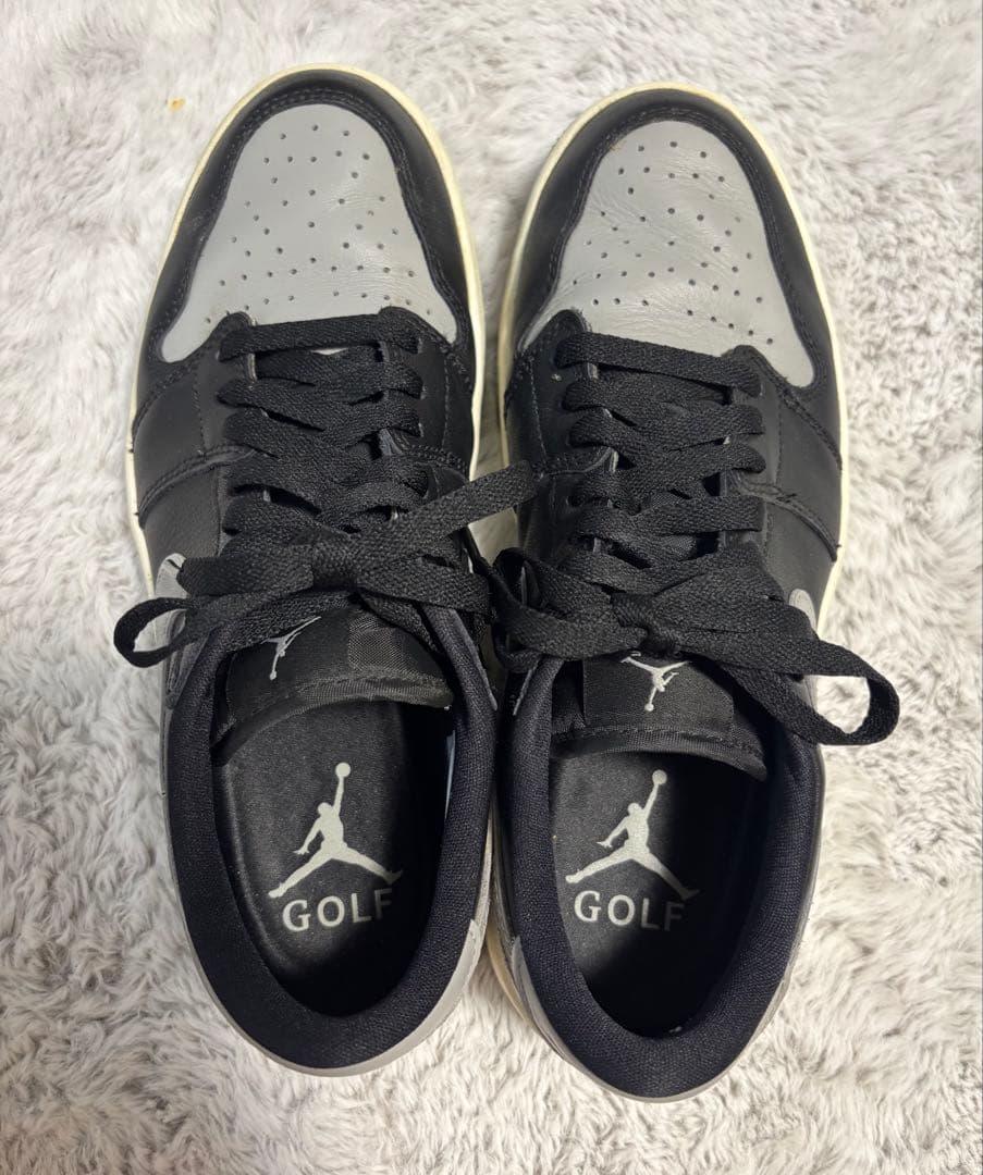 NIKEエアジョーダン1 ロー ゴルフシューズ BLACK/GREY 26㎝