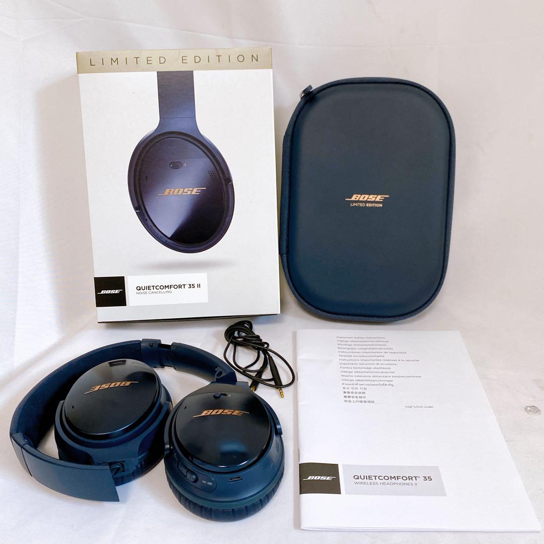 限定　BOSE ワイヤレスヘッドホン　QUIETCOMFORT35 Ⅱ ネイビー