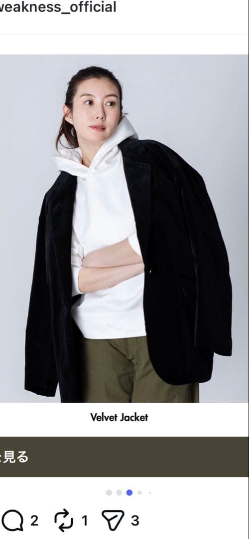 MY WEAKNESS Velvet Jacket ベロアジャケット