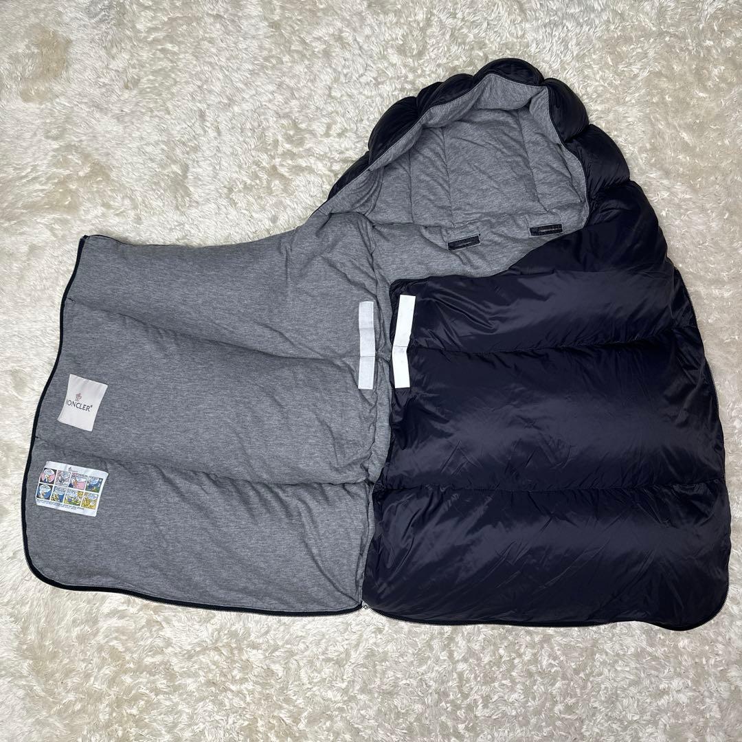 モンクレール おくるみ ダウン フットマフ ネイビーグレー ベビーカー ベビー