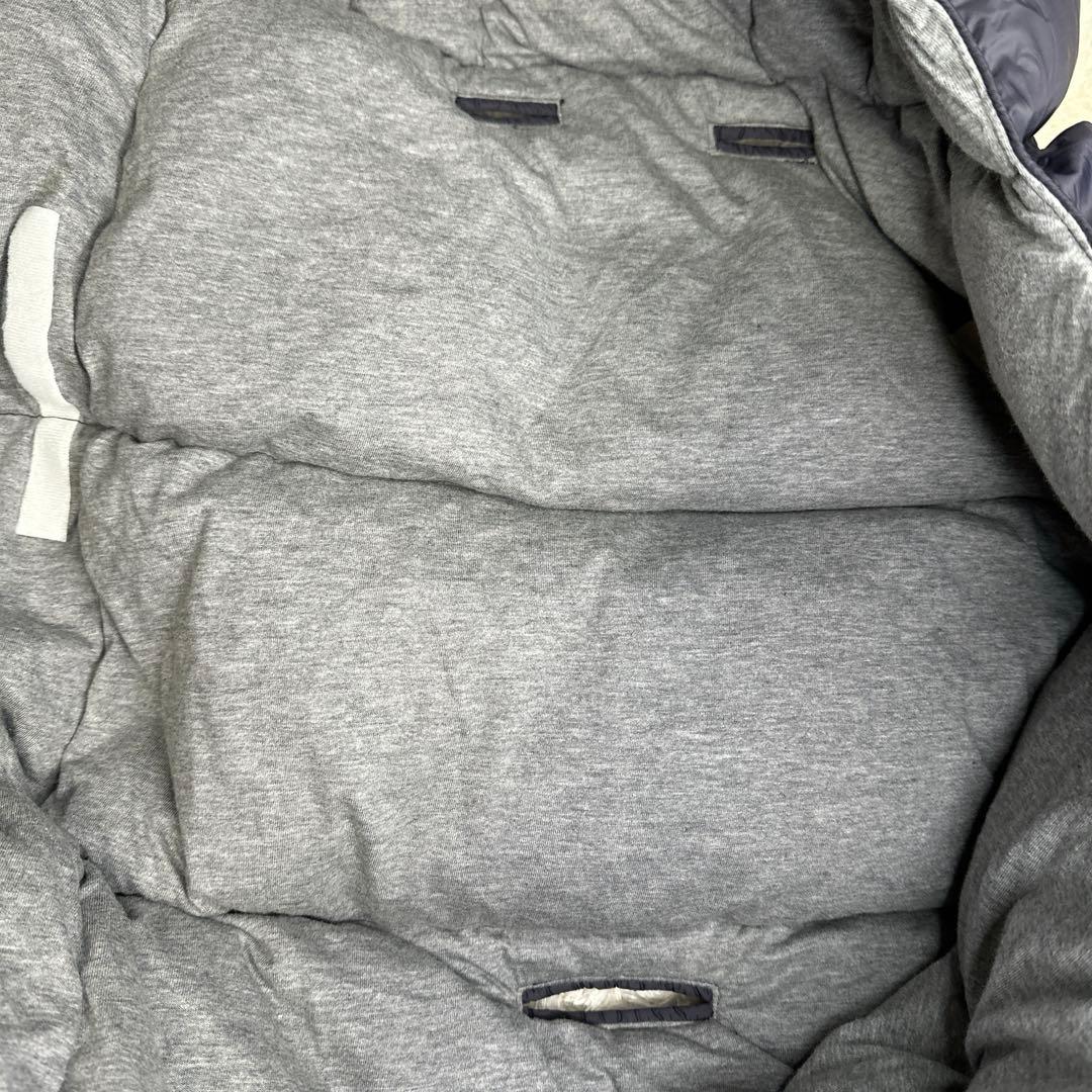 モンクレール おくるみ ダウン フットマフ ネイビーグレー ベビーカー ベビー