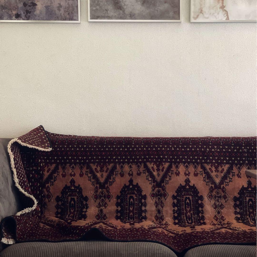 【在庫整理／大幅値引】145×90パキスタン・ラホール産 ヴィンテージラグ