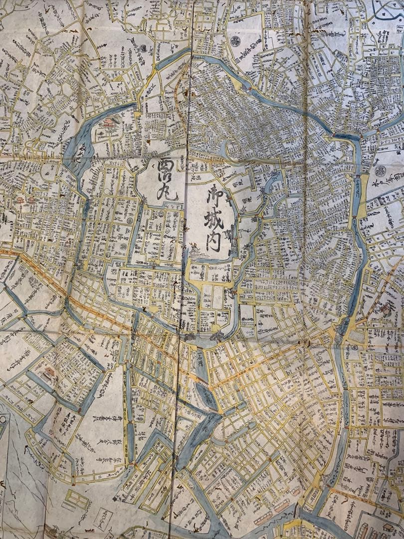 本日限り大幅値引き！　増補江戸大絵図 絵入 　江戸城周りの地図