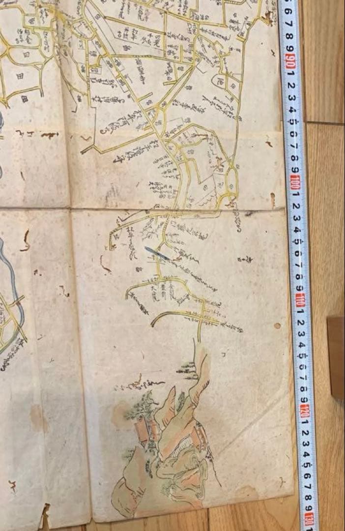 本日限り大幅値引き！　増補江戸大絵図 絵入 　江戸城周りの地図