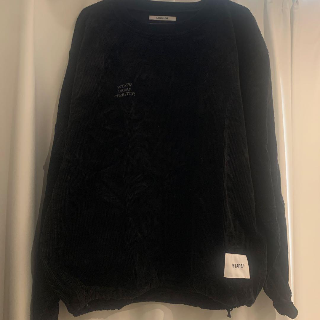 WTAPS コーデュロイ トレーナー ブラック サイズ X 02
