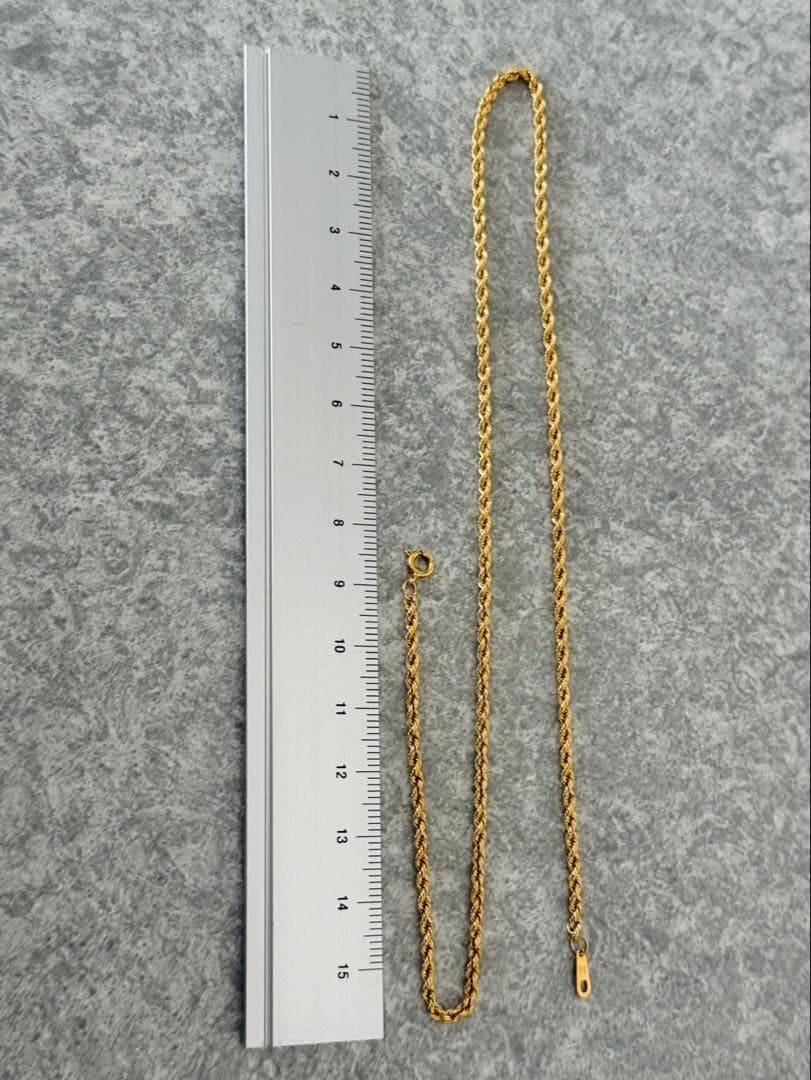 18K イタリア製 ツイストチェーン ネックレス