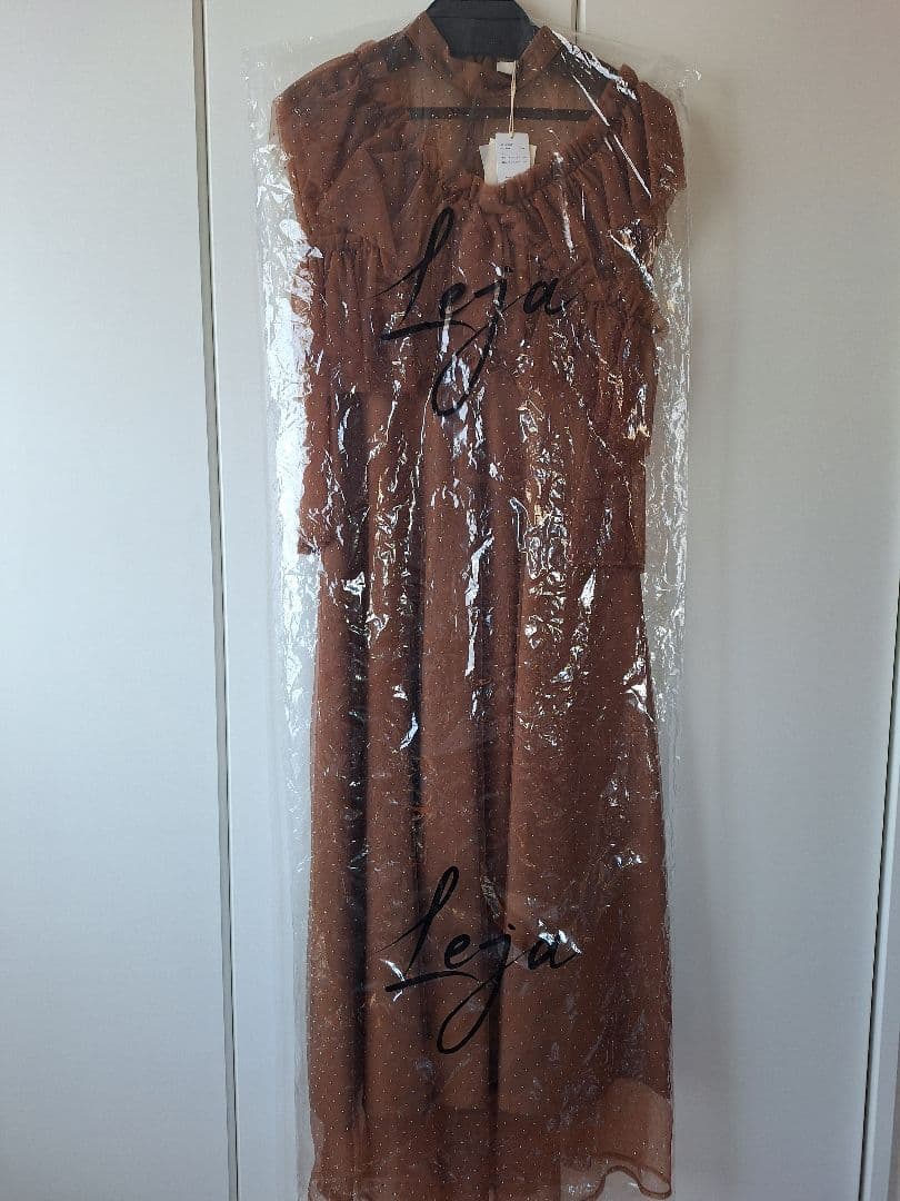 LEJA 新品 2WAYドットストーンギャザーワンピースドレス