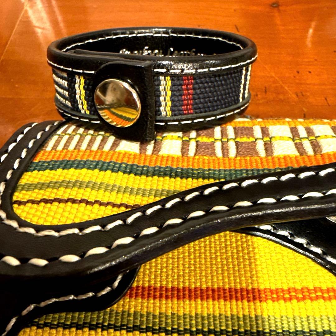 【首里織】琉球レザーL.L.A キーケース＆ブレスレットセット 沖縄伝統工芸新品