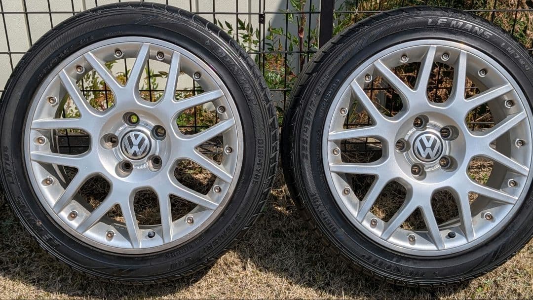 送料込み【フォルクスワーゲン】希少 BBS 17インチタイヤホイール 4本セット