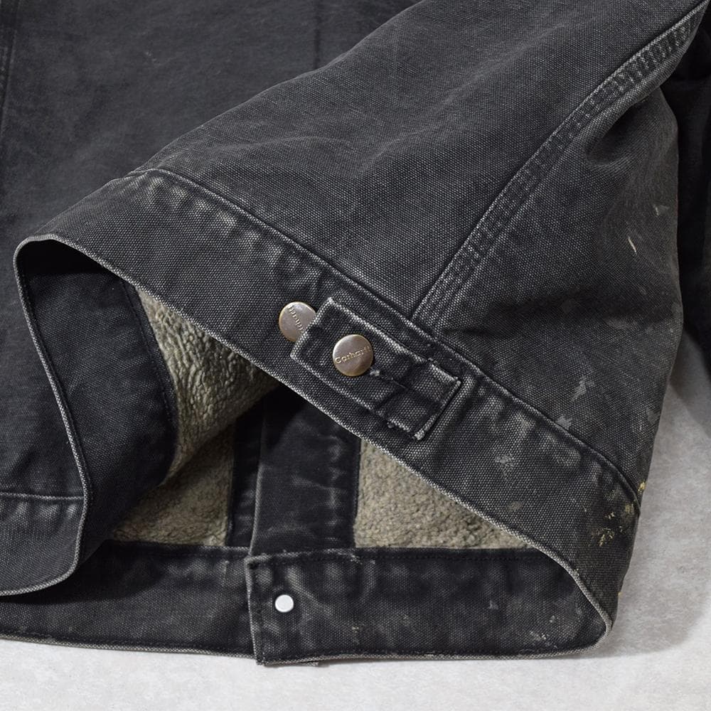 90s carhartt 激渋 ペンキ ダック トラッカージャケット 黒 XL