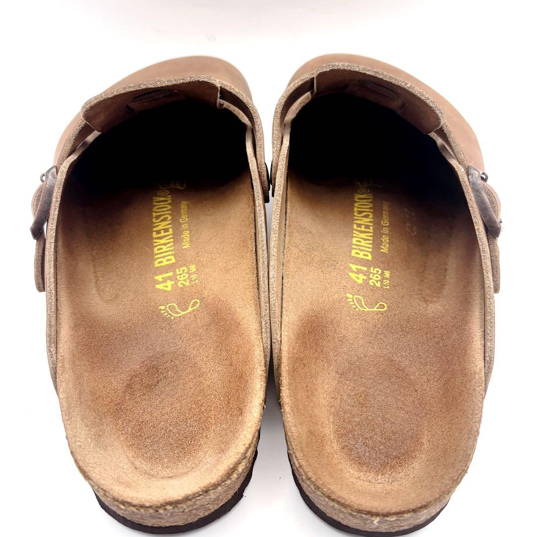 【美品】BIRKENSTOCK ボストン 41 タバコブラウン レザー 26.5