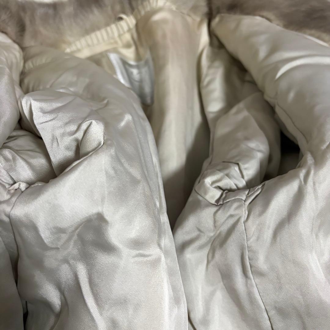 サガミンク リアルファー ミンクコート 毛皮 ホワイト 11 大きいサイズ