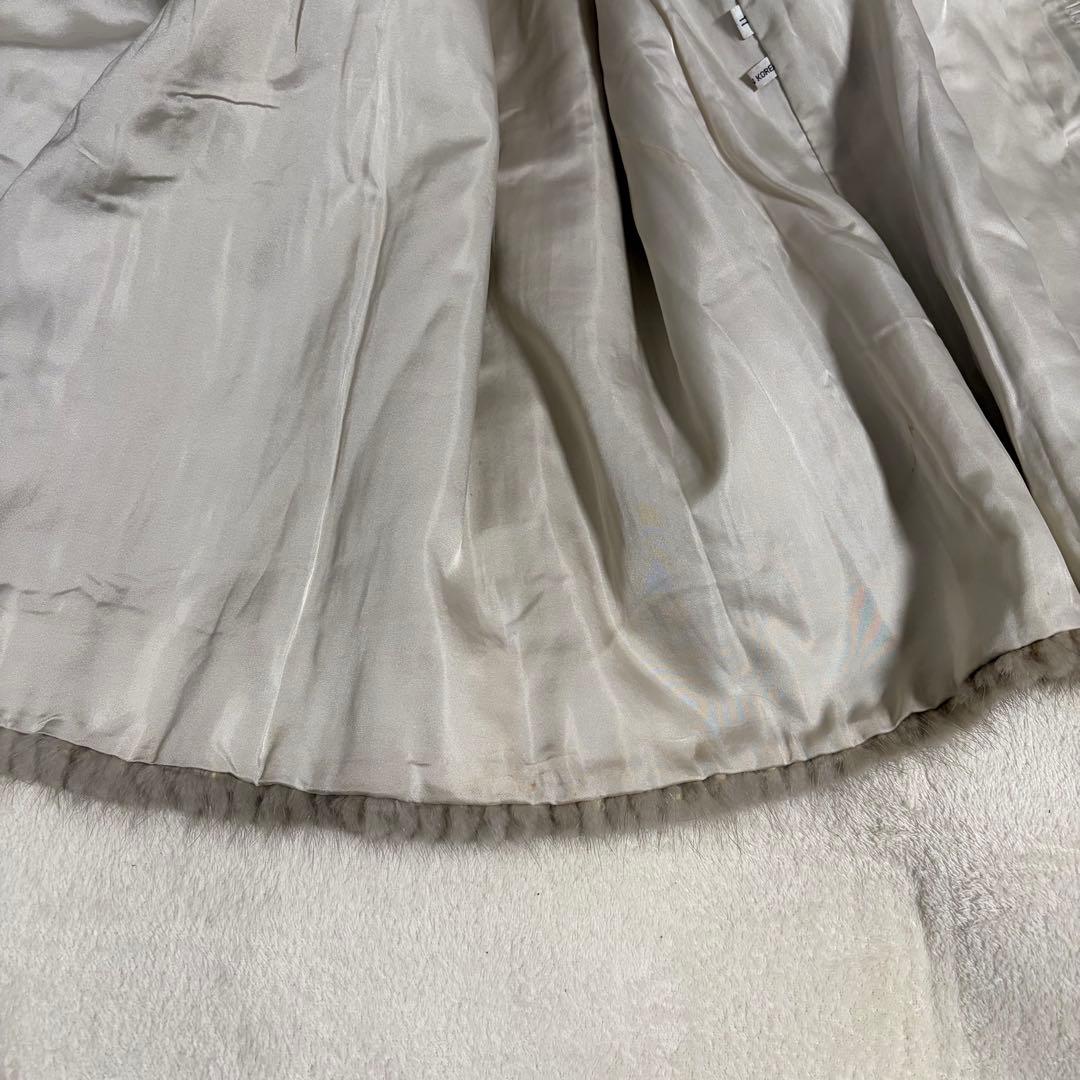 サガミンク リアルファー ミンクコート 毛皮 ホワイト 11 大きいサイズ