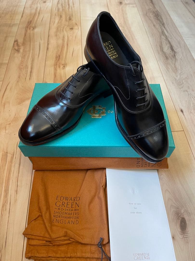 英国製新品エドワードグリーン最高級ライン 黒色バークレイ202ラスト UK8.5