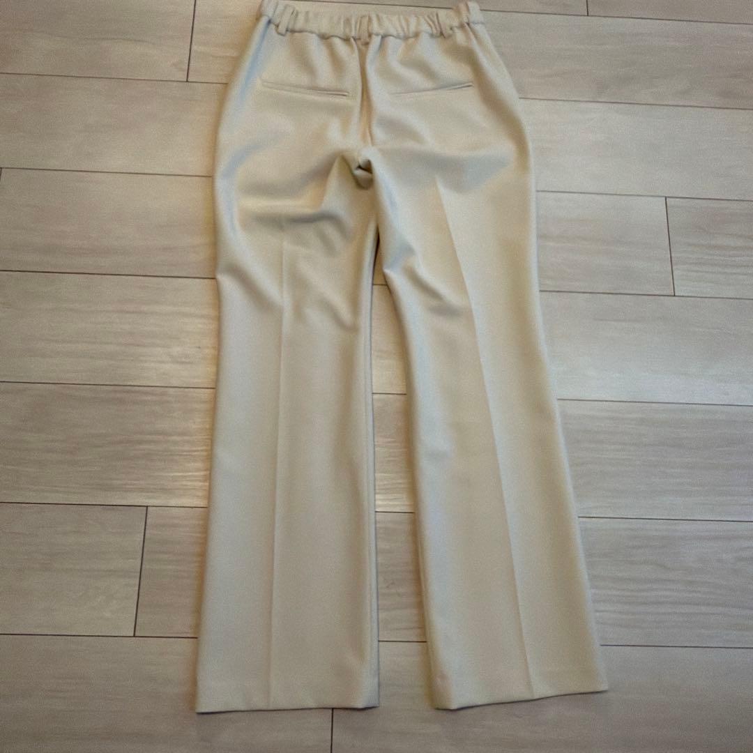 Whim Gazette フロントスリットパンツ アイボリー36