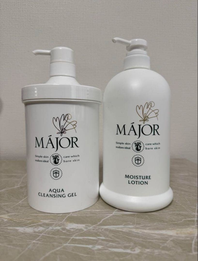 【業務用】MAJOR アクアクレンジングジェル＆モイスチャーローションセット