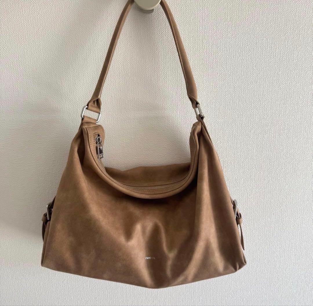 早い者勝ち　 STAND OIL スタンドオイル　マッシュバッグ　キャメル