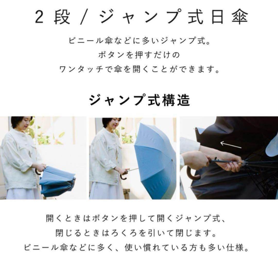 【COKAGE+ 】木手元 55cm 日傘 ダスクグレー ジャンプ折 折りたたみ