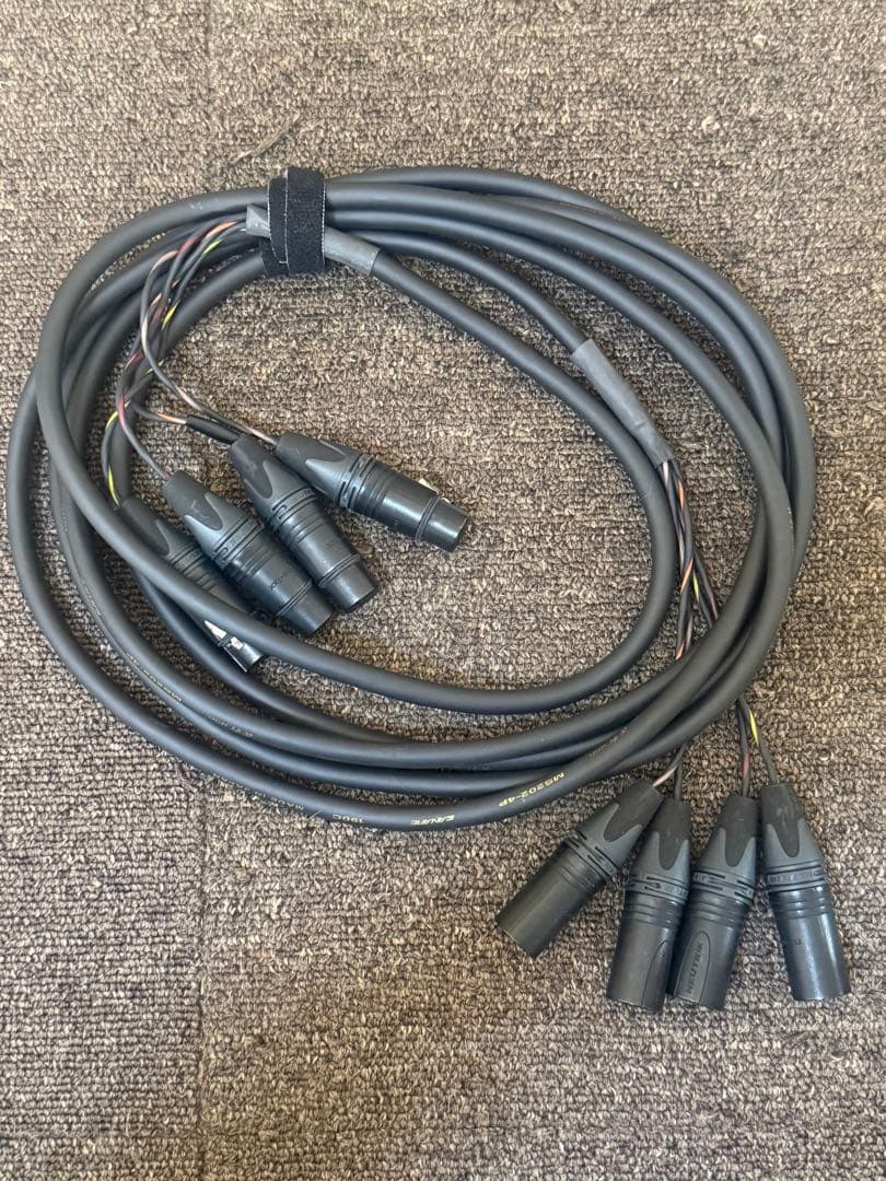 (使用回数数回)4m XLR 4chマルチマイクケーブル